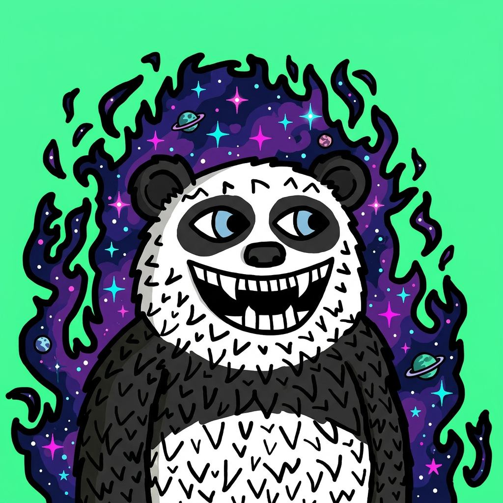 Lazzy Panda with Cosmic aura