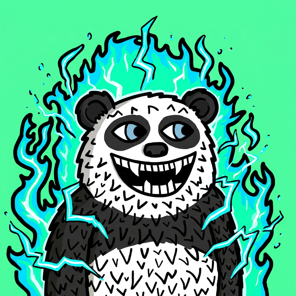 Lazzy Panda with Lightning aura