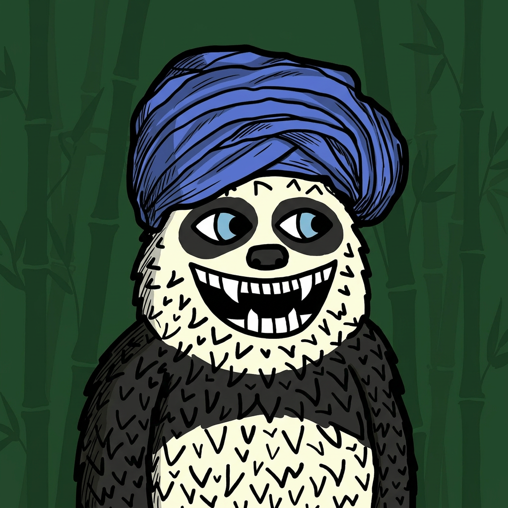 Lazzy Panda wearing Turban
