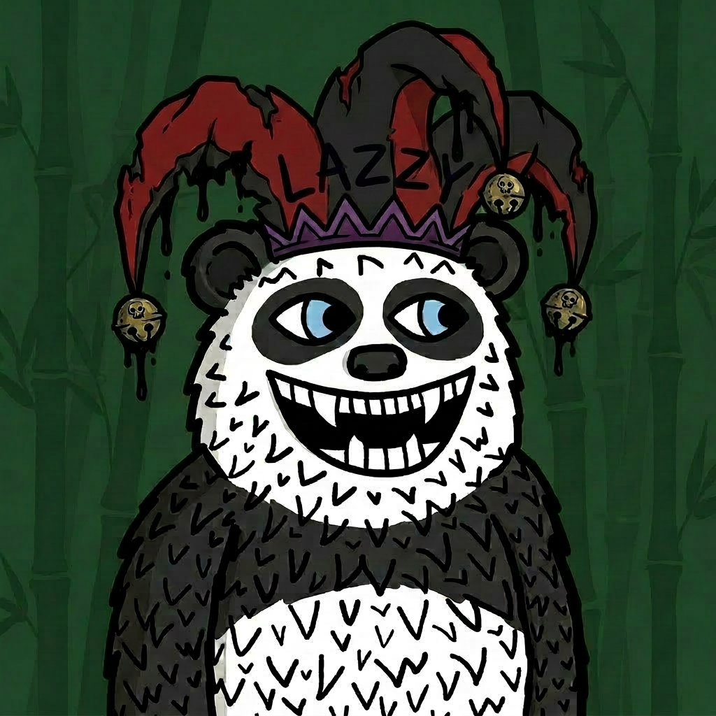 Lazzy Panda wearing Joker Hat