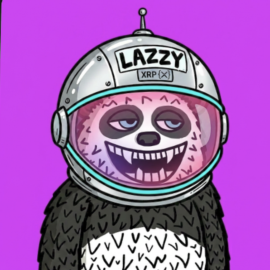 Lazzy Panda wearing XRP Cosmonaut