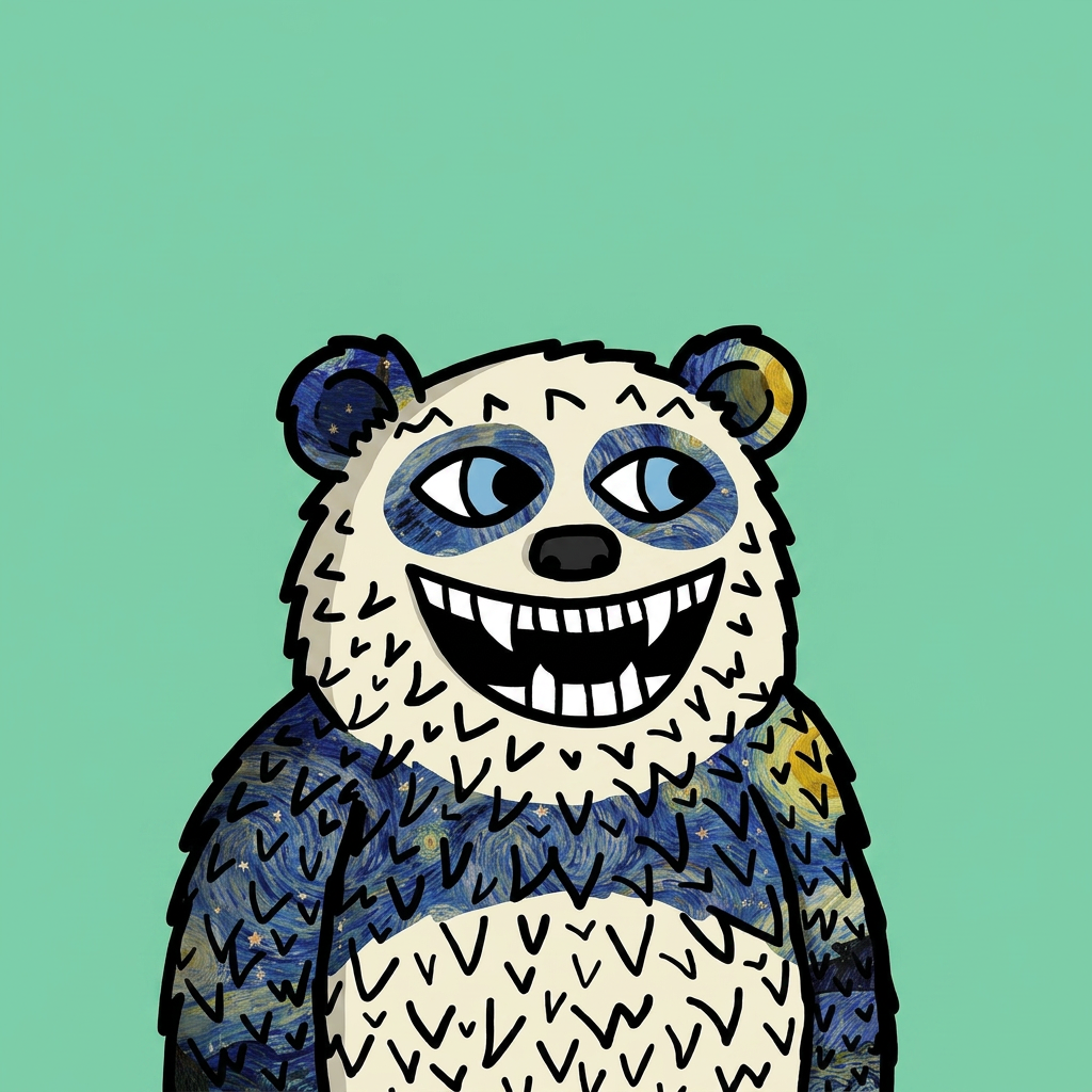 Starry Night Lazzy Panda NFT skin