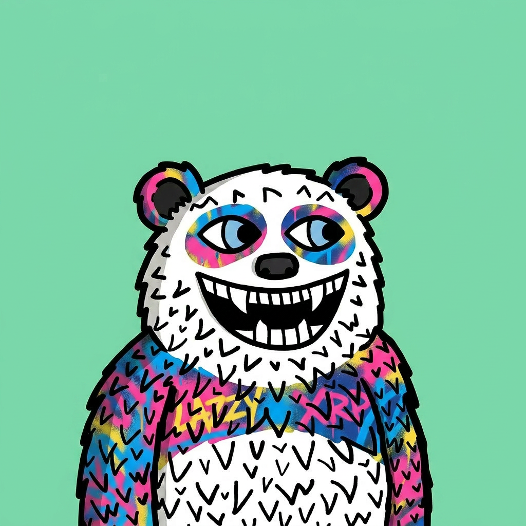 Street Graffiti Lazzy Panda NFT skin