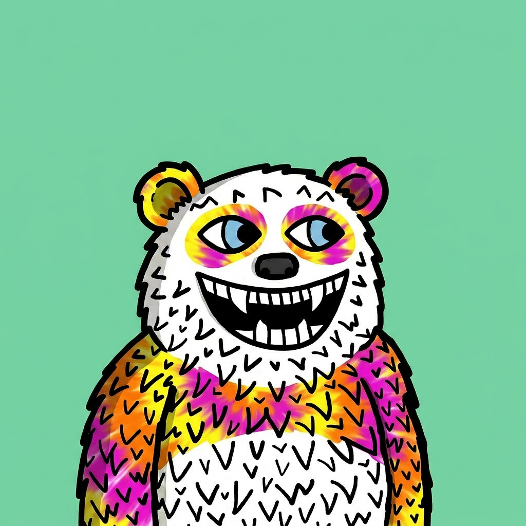 Tie-Dye Lazzy Panda NFT skin