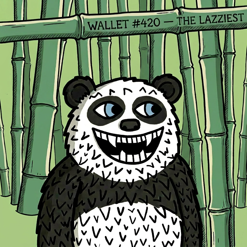 Lazzy Panda on Bamboo Forest Print background