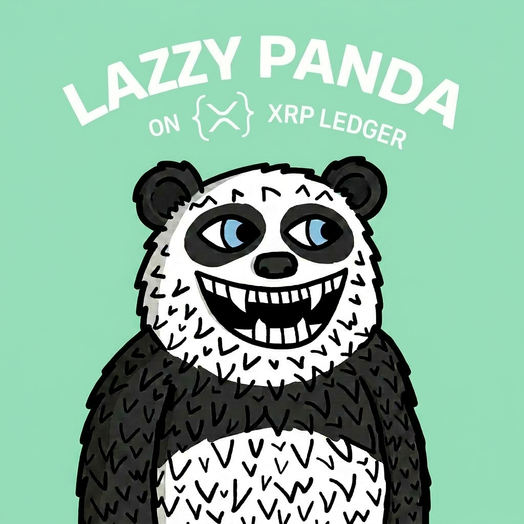 Lazzy Panda on Forest Mint background