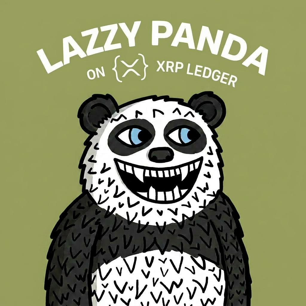 Lazzy Panda on Olive Bamboo background