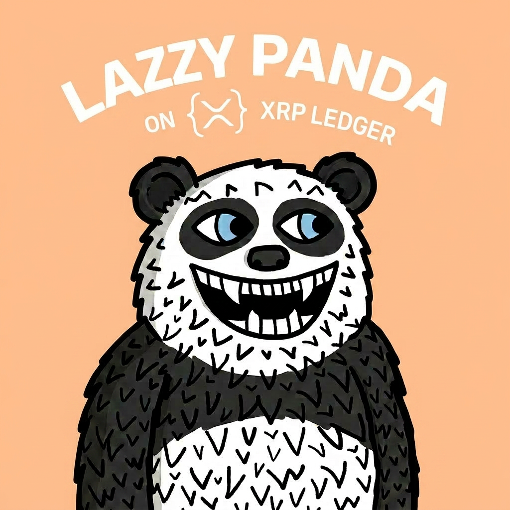Lazzy Panda on Lazzy Peach background
