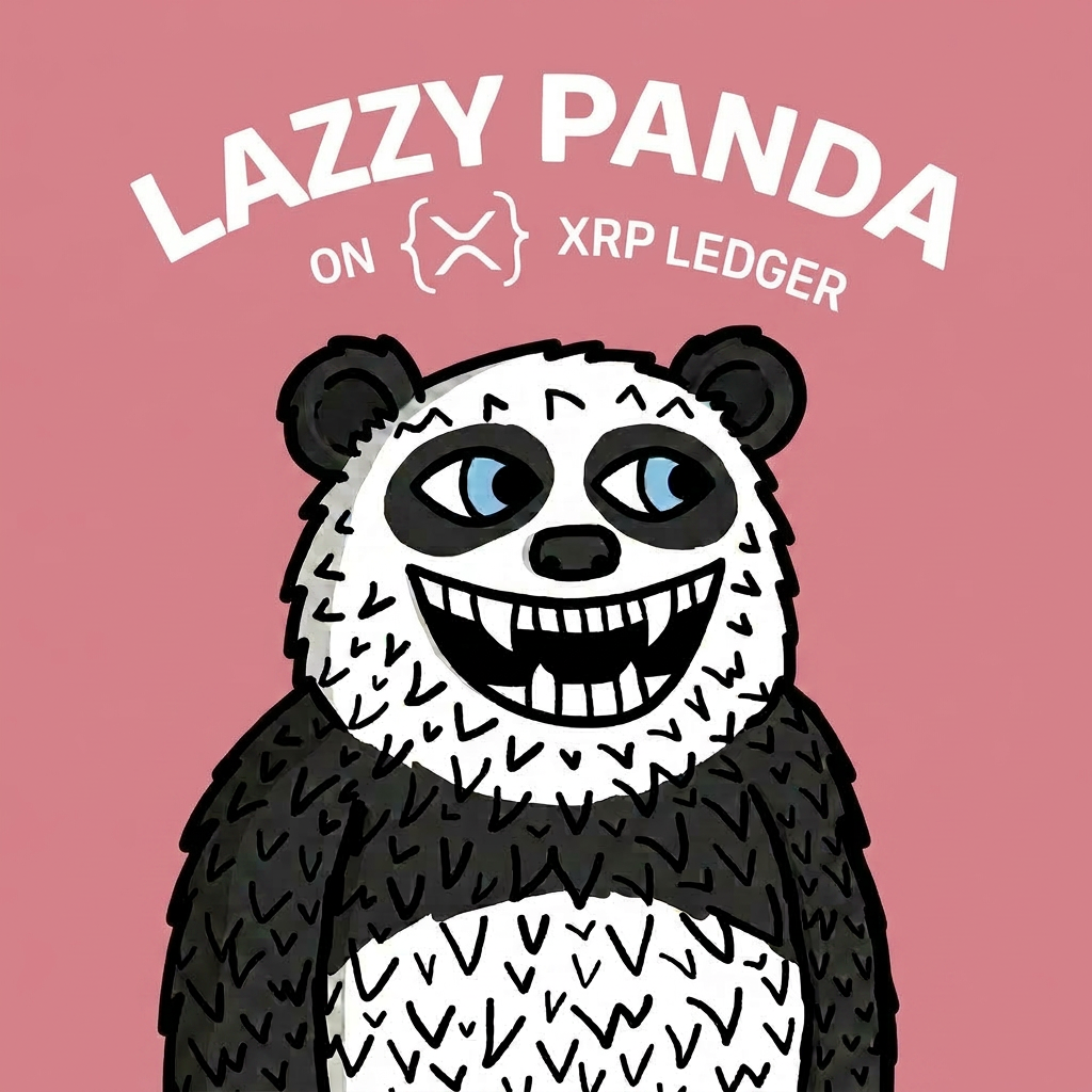 Lazzy Panda on Dusty Rose background