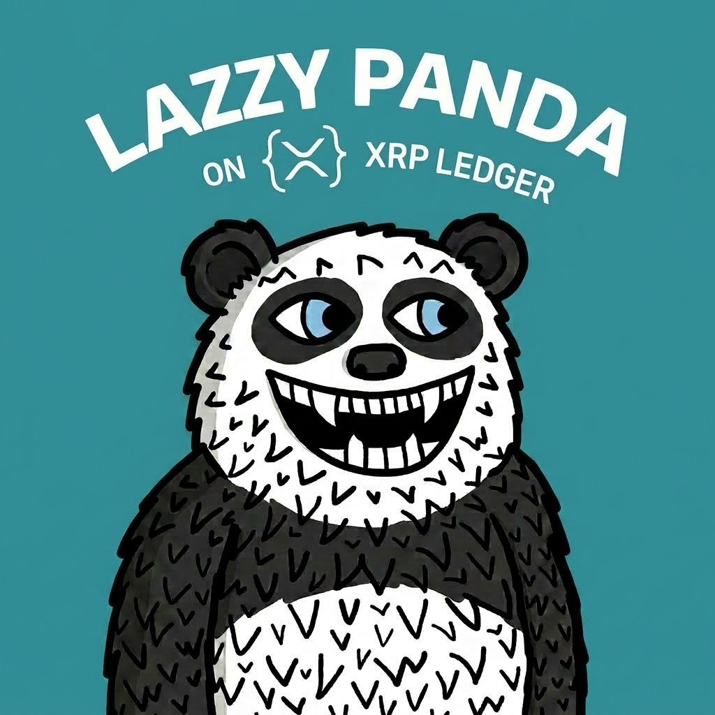 Lazzy Panda on Deep Teal background