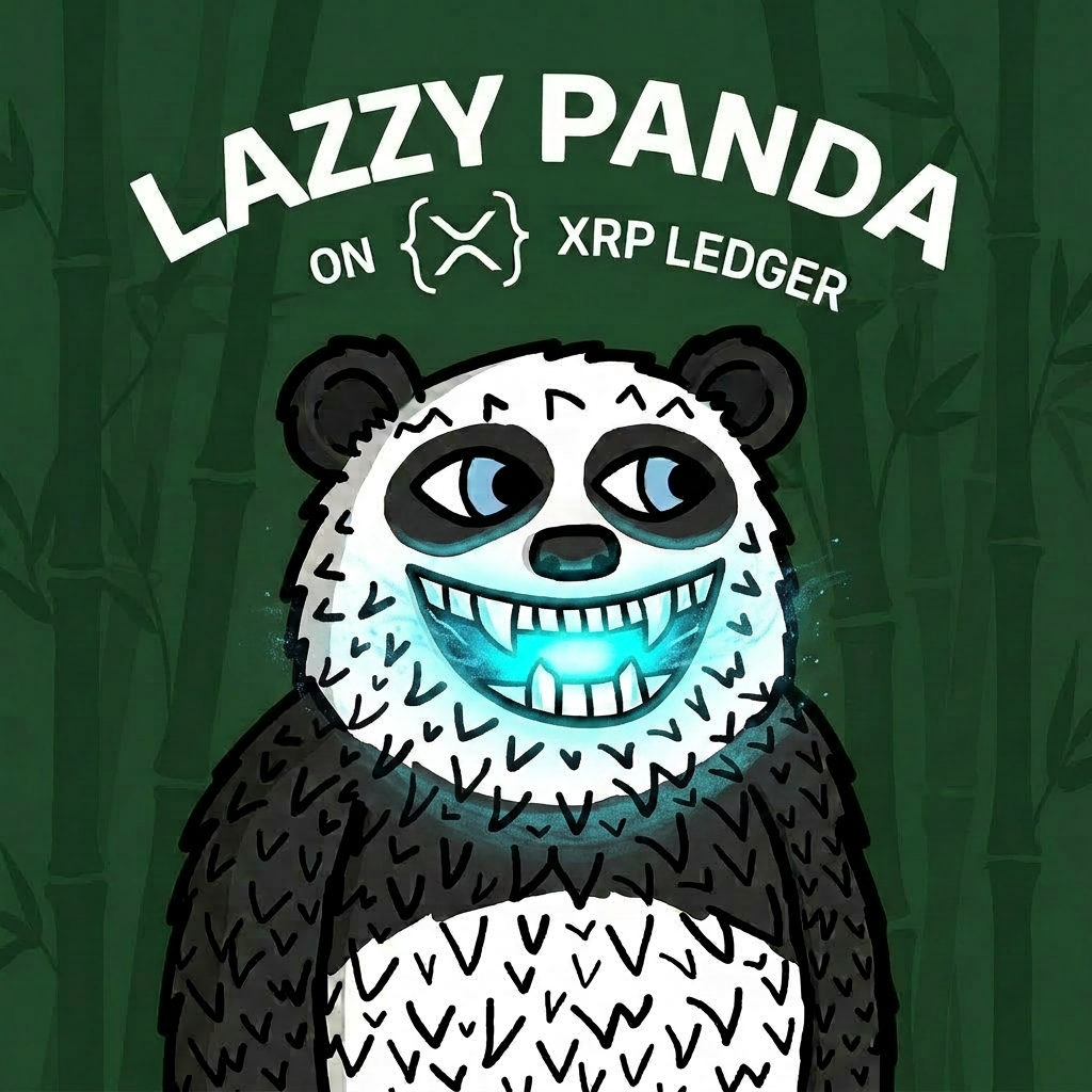 Lazzy Panda with XRP Blue Fill